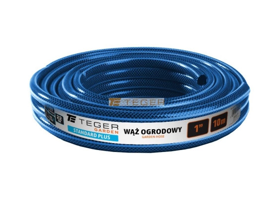 Wąż ogrodowy "STANDARD PLUS",  FI 1". 10m, Teger