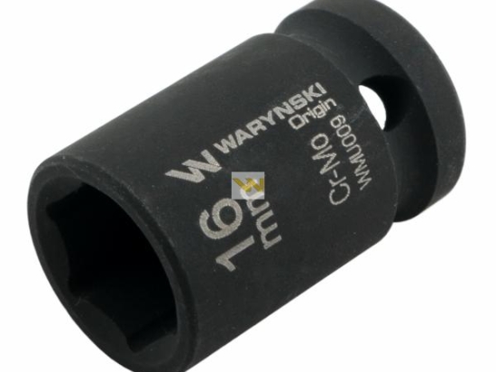 Nasadka udarowa sześciokątna 1/2". 16 mm. CrMo. DIN 3129. Waryński