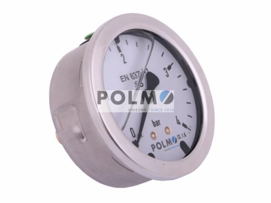 Manometr glicerynowy M63 0-4 bar tylne przyłącze G1/4" POLMO