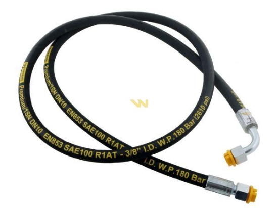 Przewód hydrauliczny gwint M18x1.5 prosta/90 stopni (kolanko) L-2000mm DN10-1SN (AK-10-2000; P11P12) 18.0MPa Waryński