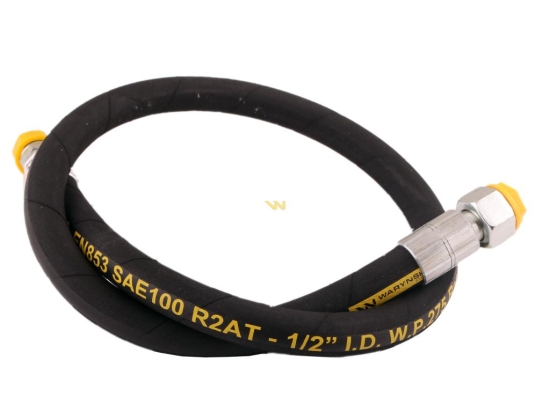 Przewód hydrauliczny 275 bar gwint M22x1.5 proste L-1000mm DN12-2SN 7214/07-20-000/0 . 7274/07-074/0 Troll (AB-13-1000; P11P21)  27.5MPa Waryński