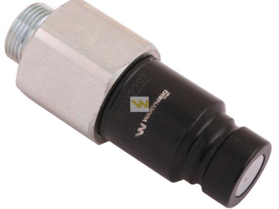 Szybkozłącze hydrauliczne suchoodcinające wtyczka M22x1.5 15L gwint zewnętrzny ISO16028 Waryński