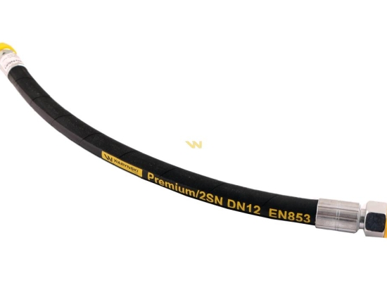 Przewód hydrauliczny 275 bar gwint M22x1.5 proste L-500mm DN12-2SN 7214/07-103/0 . 7214/07-74-000/0 Cyklop Troll (AB-13-500; P11P21)  27.5MPa Waryński