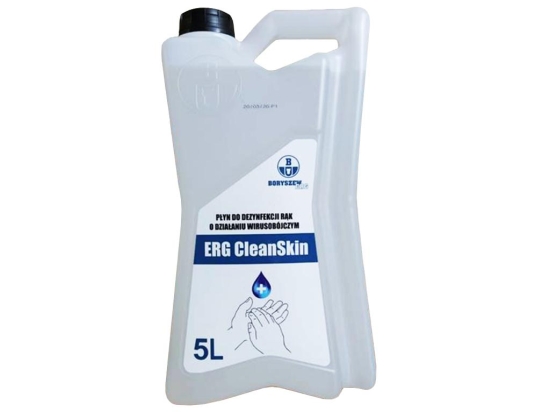 Płyn do dezynfekcji rąk o działaniu wirusobójczym przeznaczony do higienicznej i chirurgicznej dezynfekcji rąk oraz powierzchni 5l ERG CleanSkin