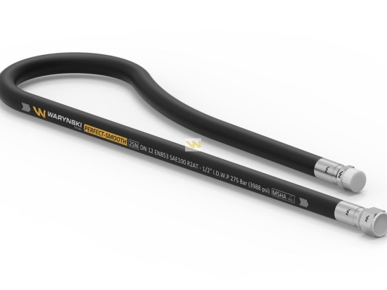 Przewód hydrauliczny gładki z uszczelnieniem - 275 bar gwint M22x1.5 proste L-800mm DN12-2SN 7214/07-082/0 . 7214/07-083/0 Cyklop (AB-13-800; P11P21)  27.5MPa Waryński