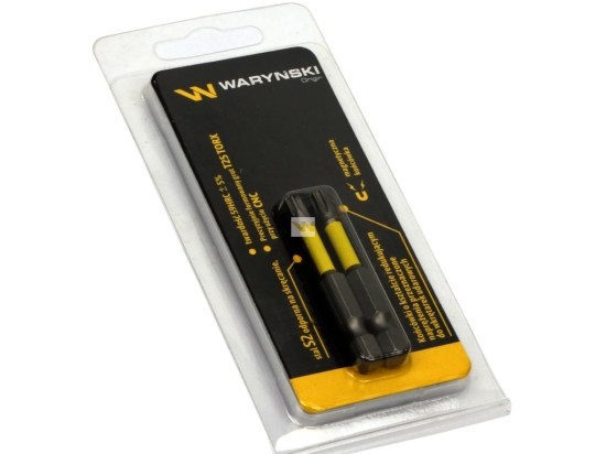 Końcówki wkretakowe udarowe bity T25 50mm 2 szt w op Waryński