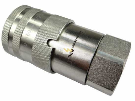 Szybkozłącze hydrauliczne suchoodcinające gniazdo G1/2"BSP gwint wewnętrzny ISO16028 Waryński