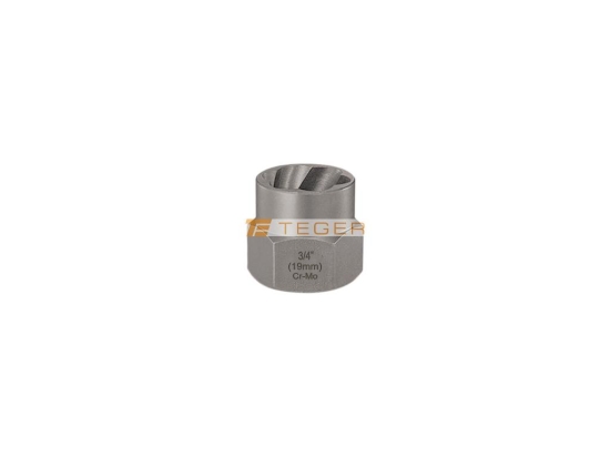 Nasadka do odkręcania uszkodzonych śrub i nakrętek, 3/4"  (19mm) - kute/ stal Cr-Mo, Teger