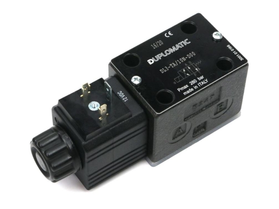 Rozdzielacz (elektrozawór) DL3-TA02/10N-D12 12V DC (cewka x 1) Compact 280bar. 50l/min Duplomatic