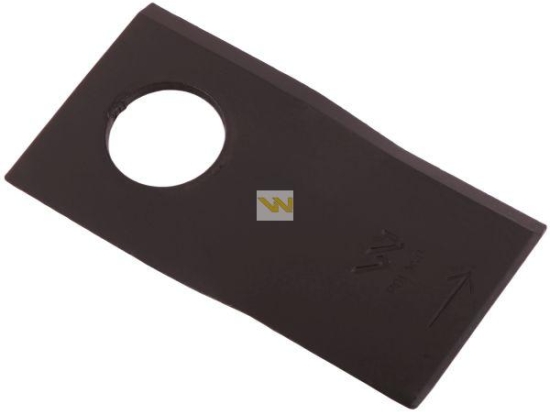 Nóż. nożyk kosiarka lewy 94x48x3mm otwór 23 zastosowanie T673L Mortl WARYŃSKI ( sprzedawane po 25 )