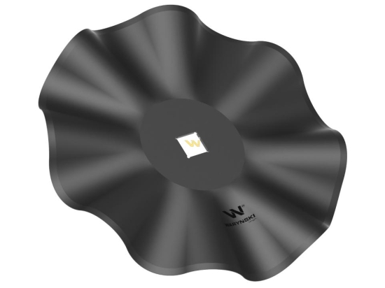 Talerz, prosty falowany gruba fala 510 otwór 30x30 grubość 5 mm stal borowa, Waryński