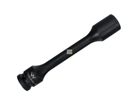 Nasadka udarowa 1/2", sześciokątna slim ze stali CrMo 17mm długość 150 mm, stosowane w mechanice do kluczy udarowych, Waryński