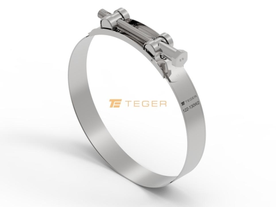 Opaska zaciskowa GBS 122-130 (obejma W2 - stal nierdzewna) szerkość 24mm TEGER ( sprzedawane po 5 )