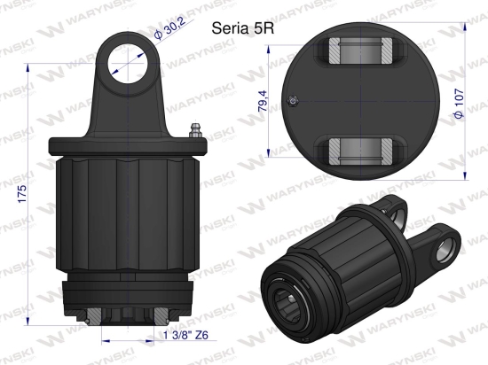 Sprzęgło zapadkowe wału Seria 5R 500 Nm - 1 3/8 Z6 WARYŃSKI