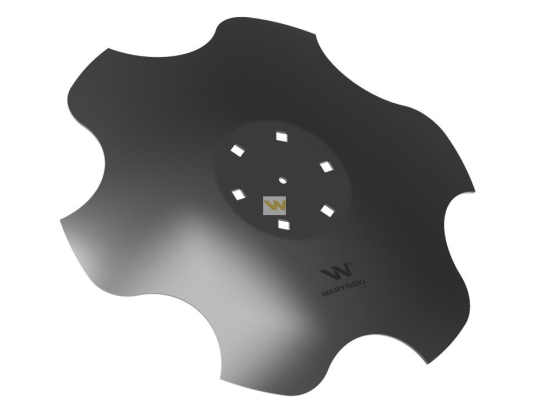 Talerz, skrajny lewy fi 510 mocowanie 6/120 grubość 3,5 mm stal borowa, Waryński