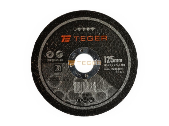 Tarcza korundowa do cięcia 125x 1.6 mm sprzedawane po 10 szt. TEGER
