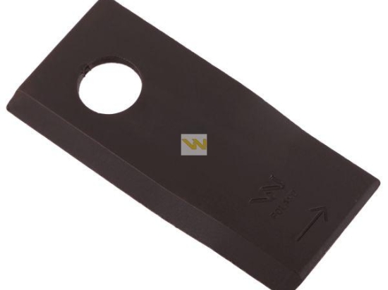 Nóż. nożyk kosiarka lewy 105x48x4mm otwór 19 zastosowanie 9492421 Claas WARYŃSKI ( sprzedawane po 25 )