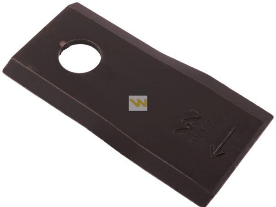 Nóż. nożyk kosiarka prawy 95x46x3,5mm otwór 16.25 zastosowanie 56151310 Kuhn WARYŃSKI ( sprzedawane po 25 )