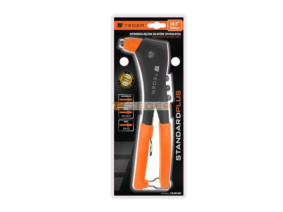 Nitownica ręczna do nitów zrywalnych STANDARD PLUS 10.5"/260mm (do nitów stalowych i aluminiowych) / TEGER