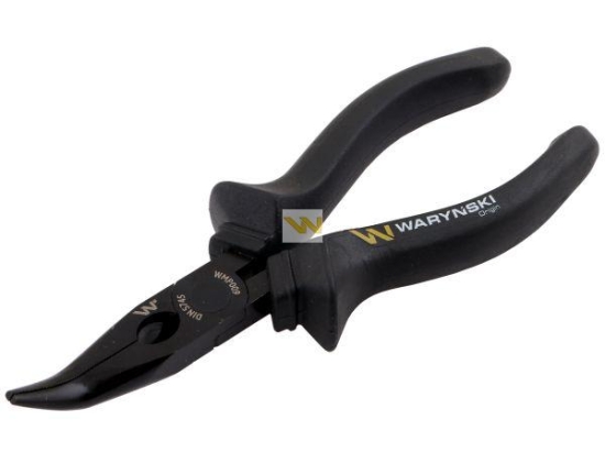 Szczypce wydłużone wygięte 160 mm Waryński