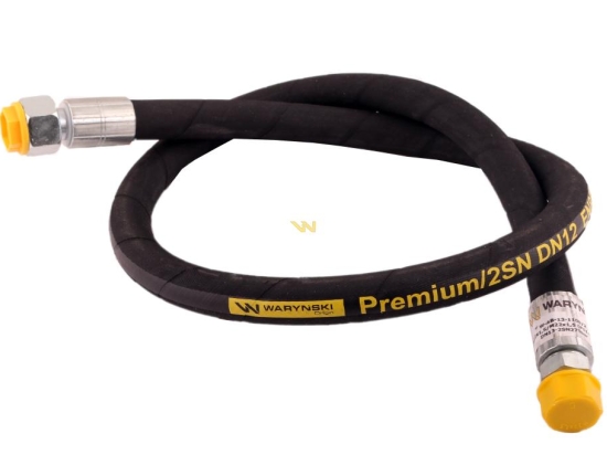 Przewód hydrauliczny 275 bar gwint M22x1.5 proste L-1100mm DN12-2SN (AB-13-1100; P11P21) Cyklop (7214/07-099/0)  27.5MPa Waryński