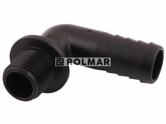Kolanko 90 węża gwintowane męska 1/2" na wąż 20mm Arag
