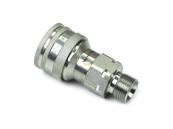 Szybkozłącze hydrauliczne gniazdo z eliminatorem ciśnienia M22x1.5 gwint zewnętrzny EURO (9100822G) (ISO 7241-A) Waryński