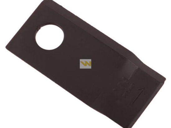 Nóż. nożyk kosiarka lewy 102x48x4mm otwór 19 zastosowanie 570447 Niemeyer WARYŃSKI ( sprzedawane po 25 )
