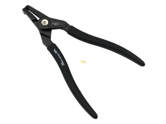 Specjalistyczne szczypce do pierścieni osadczych, 228 mm zewnętrzne wygięte 9", do prac w mechanice, Waryński