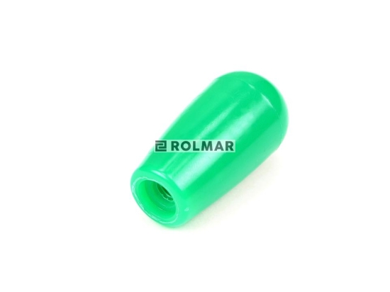 Gałka z gwintem zielona M6 dł52mm 