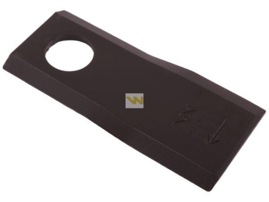Nóż. nożyk kosiarka prawy 107x46x4mm otwór 21 WARYŃSKI ( sprzedawane po 25 )