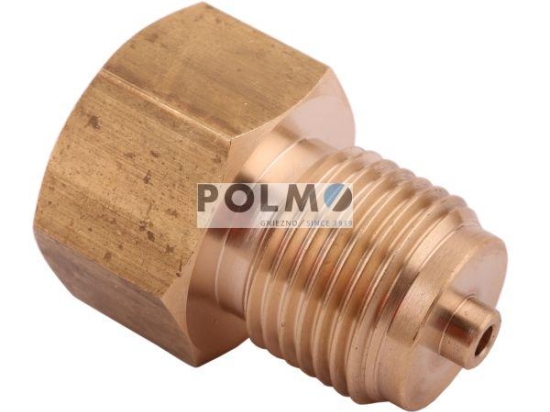 Złączka manometryczna gwint zewnętrzny G1/2" x gwint wewnętrzny M20x1.5 (mosiądz) POLMO