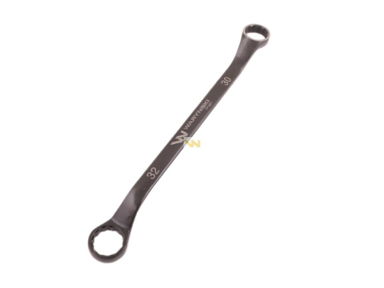 Klucz oczkowy odsadzony 30 x 32 mm. CrV  standard ASME B107.9 Waryński