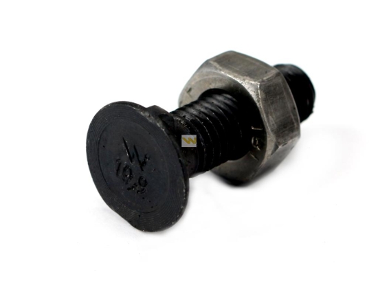 Śruba kpl. płużna dwunoskowa większy łeb M12x30 mm kl.12.9 Waryński ( sprzedawane po 25 )