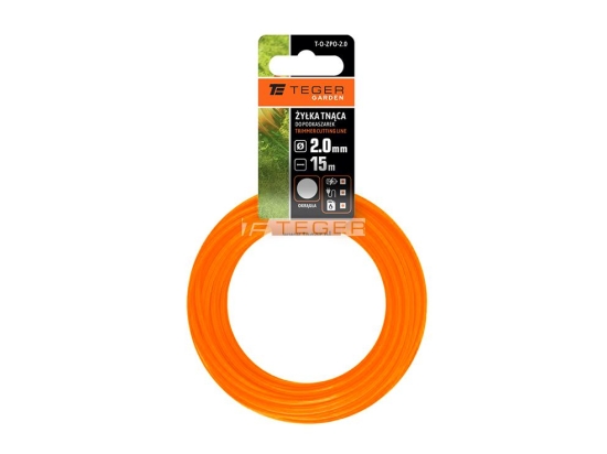Żyłka tnąca do podkaszarek / Okrągła / 2.0 mm / 15 m / TEGER