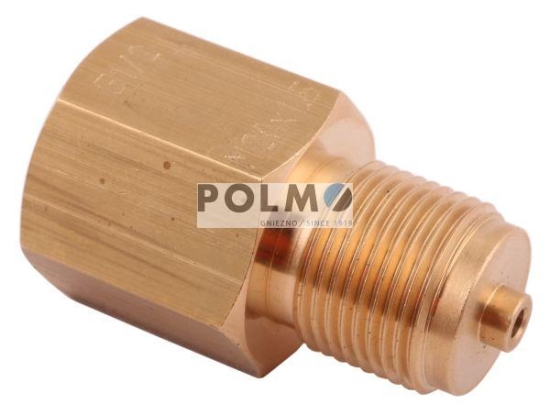 Złączka manometryczna gwint zewnętrzny M20x1.5 x gwint wewnętrzny G1/2" (mosiądz) POLMO