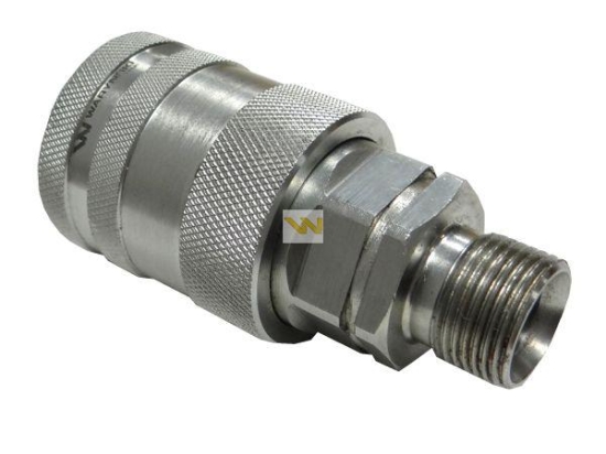 Szybkozłącze hydrauliczne gniazdo M20x1.5 gwint zewnętrzny EURO PUSH-PULL (9100822G) (ISO 7241-A) Waryński