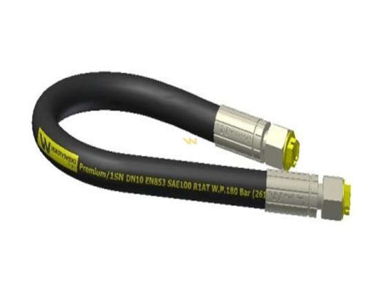 Przewód hydrauliczny 180 bar gwint M18x1.5 proste L-1100mm DN10-1SN (AA-10-1100; P11P11) 18MPa Waryński