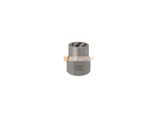 Nasadka do odkręcania uszkodzonych śrub i nakrętek, (13mm) - kute/ stal Cr-Mo, Teger