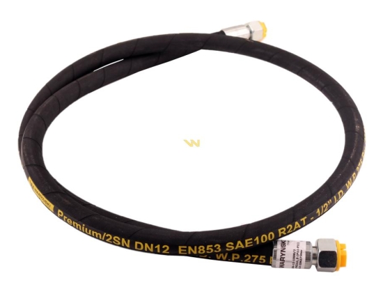 Przewód hydrauliczny 275 bar gwint M22x1.5 proste L-1900mm DN12-2SN (AA-13-1900; P11P11) 27.5MPa Waryński