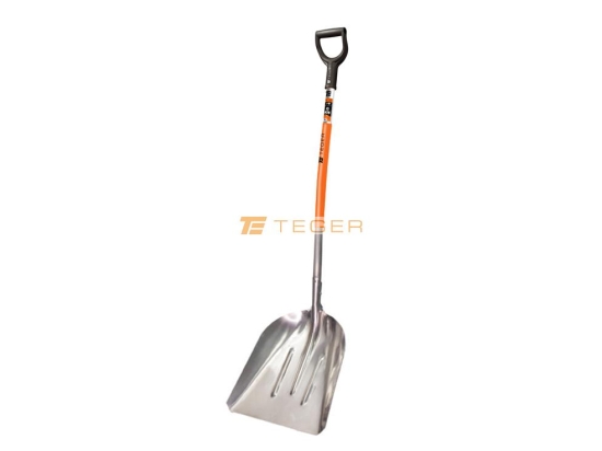 Łopata aluminiowa gospodarcza - uniwersalna - szeroka, (368/483/1380mmm), Teger