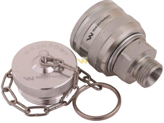 Komplet - zawór wtyczka (Bizon) M18x1.5 skręcane (ZSR6160102) z gwintowaną pokrywą/osłoną aluminiową Waryński