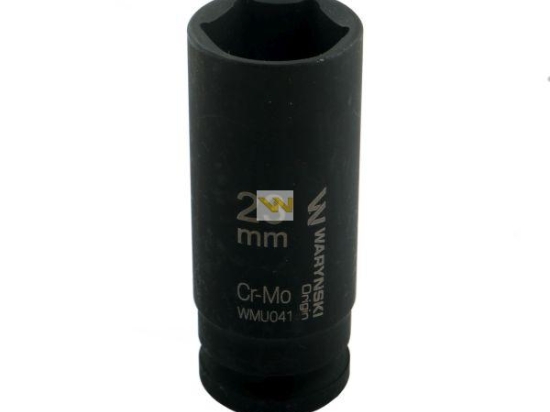 Nasadka udarowa sześciokątna długa 1/2". 23 mm. CrMo. DIN 3129. Waryński