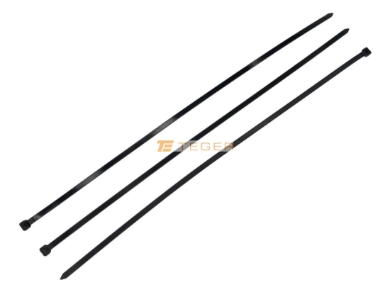 Opaski kablowe, opaski zaciskowe, tyrytytki, trytytki, 9.0 x 900mm 100 szt w worku czarne odporne na UV, w elektrotechnice, elektronice, budownictwie i mechanice, Teger