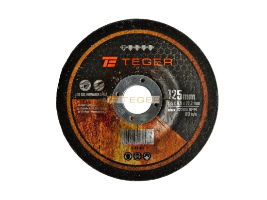 Tarcza korundowa do szlifowania 115x 6.4 mm sprzedawane po 5 szt. TEGER