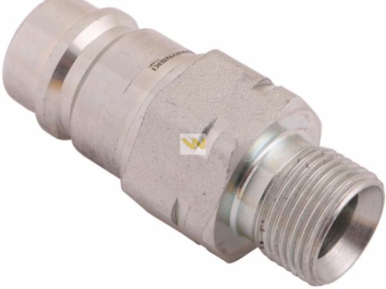 Szybkozłącze hydrauliczne wtyczka z eliminatorem ciśnienia M20x1.5 gwint zew. EURO (9100822W) (ISO 7241-A) Waryński