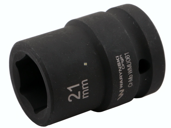 Nasadka udarowa sześciokątna 3/4". 21 mm. CrMo. DIN 3129. Waryński