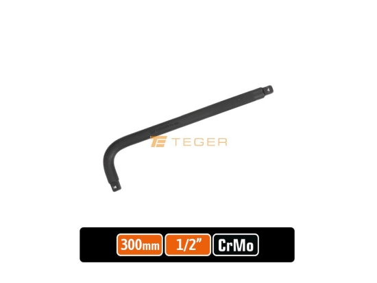 Pokrętło do nasadek TYP L 1/2" 300 mm - kute/ stal Cr-Mo / TEGER
