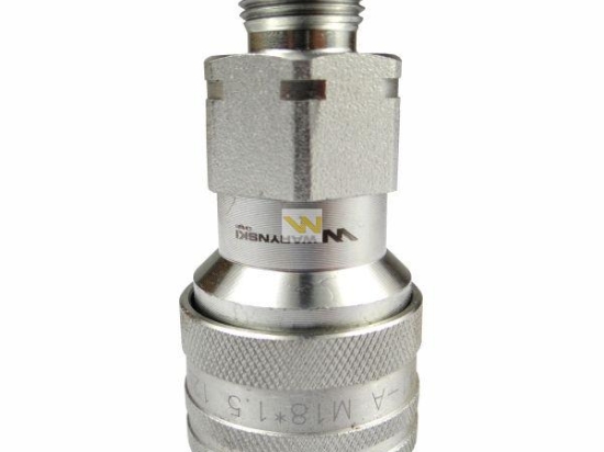 Szybkozłącze hydrauliczne gniazdo M18x1.5 gwint zewnętrzny EURO (9100818G) (ISO 7241-A) Waryński