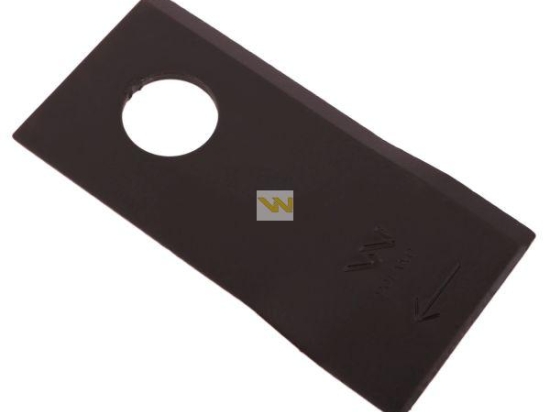 Nóż. nożyk kosiarka prawy 96x48x3mm otwór 19 zastosowanie 434980 Pottinger WARYŃSKI ( sprzedawane po 25 )